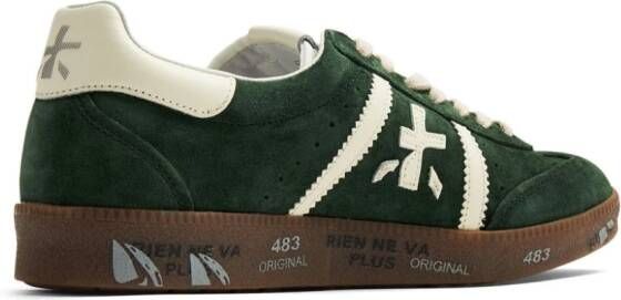 Premiata Bonnie suede panelled sneakers Green