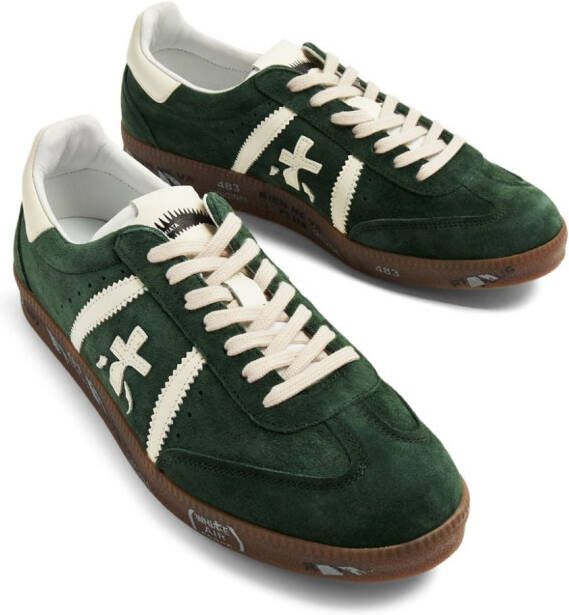 Premiata Bonnie suede panelled sneakers Green