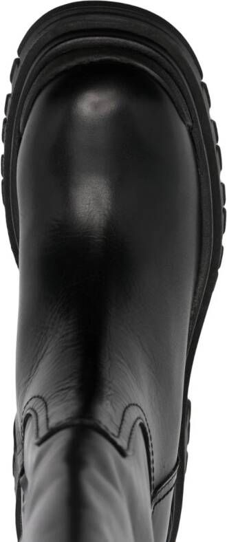 Premiata Butterfly side zip-fastening leather boots Black