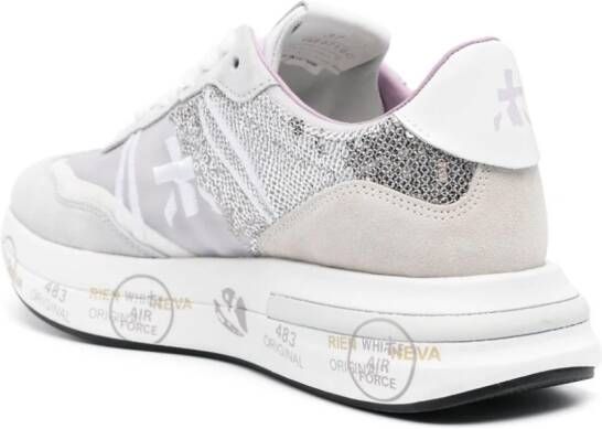 Premiata Cassie sequin-embellished sneakers Grey