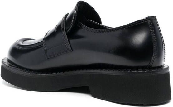 Premiata chunky leather lug loafers Black