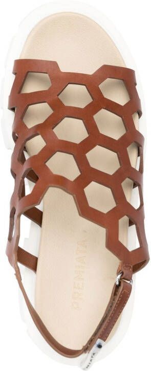 Premiata chunky sole honeycomb sandals Brown