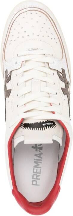 Premiata Clay low-top leather sneakers Neutrals
