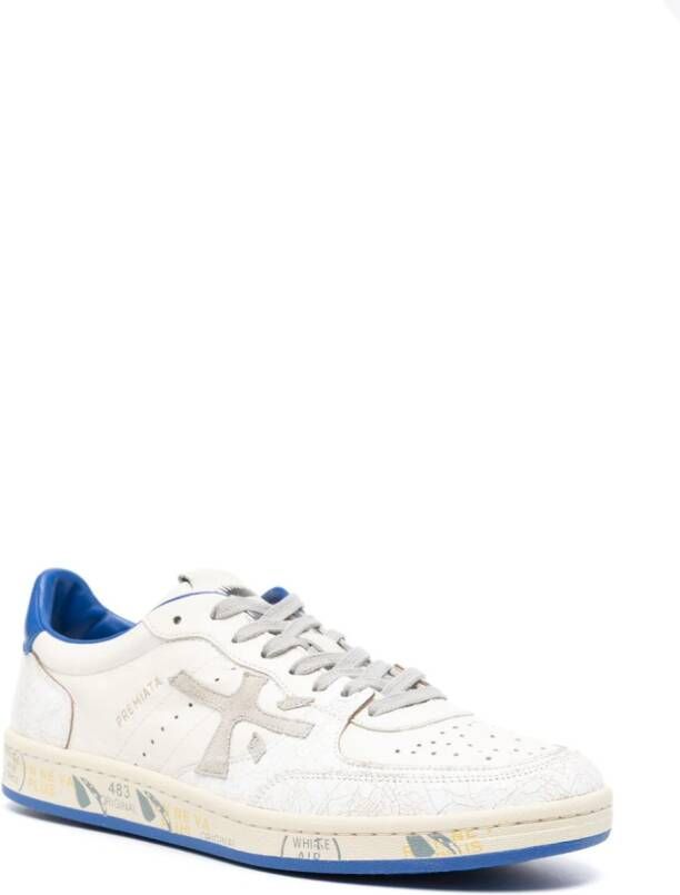 Premiata Clay low-top leather sneakers Neutrals