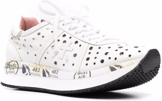 Premiata Conny perforated sneakers White
