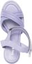 Premiata crossed strap leather platform sandals Purple - Thumbnail 4