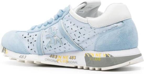 Premiata cut out-detail panelled sneakers Blue