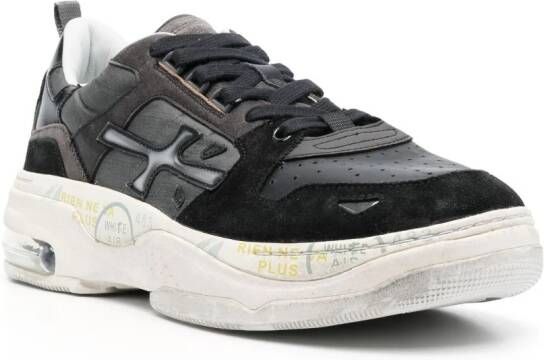 Premiata Drake logo-patch sneakers Black