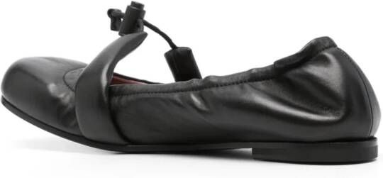 Premiata elasticated leather ballerina shoes Black