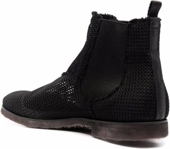 Premiata elasticated mesh ankle boots Black