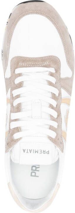 Premiata Eric leather low-top sneakers Neutrals