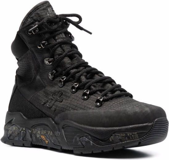 Premiata Fitztrec lace-up ankle boots Black