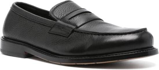 Premiata grained leather loafers Black