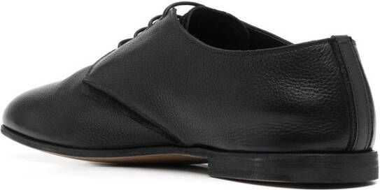 Premiata grained-texture leather derby shoes Black