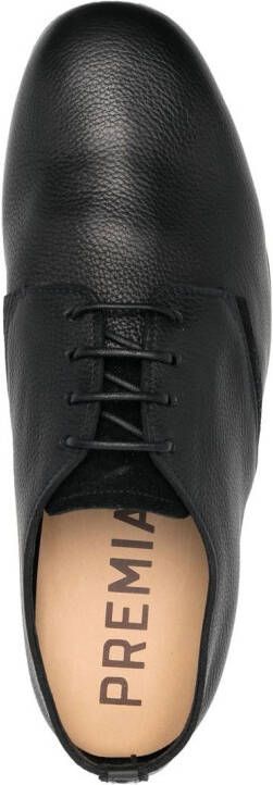 Premiata grained-texture leather derby shoes Black