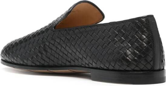 Premiata interwoven leather slipper Black
