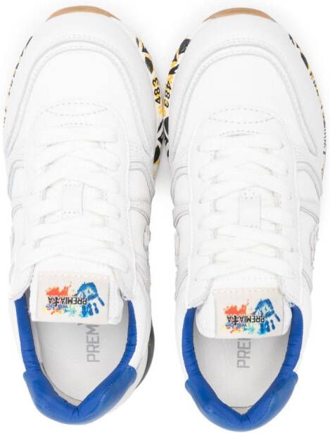 Premiata Kids logo-patch low-top sneakers White
