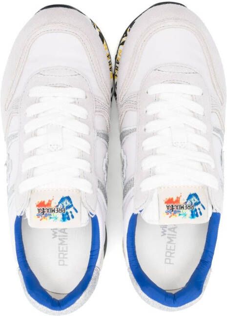 Premiata Kids logo-patch low-top sneakers White