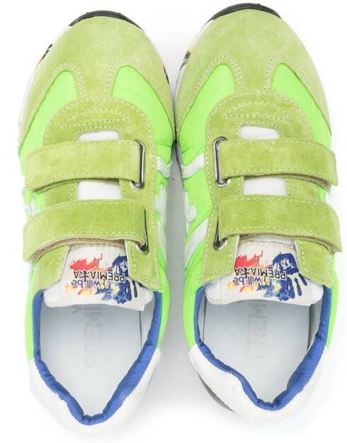 Premiata Kids Lucy touch strap sneakers Green
