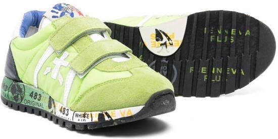 Premiata Kids Lucy touch-strap sneakers Green