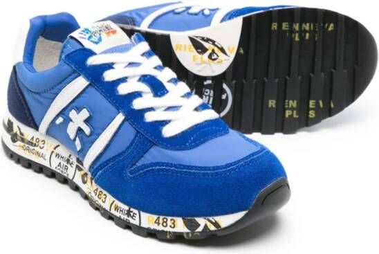 Premiata Kids Skyb 8001B logo-patch sneakers Blue