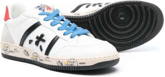 Premiata Kids Wally leather low-top sneakers White