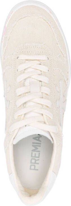 Premiata knitted panelled sneakers Neutrals