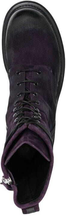 Premiata lace-up ankle boots Purple