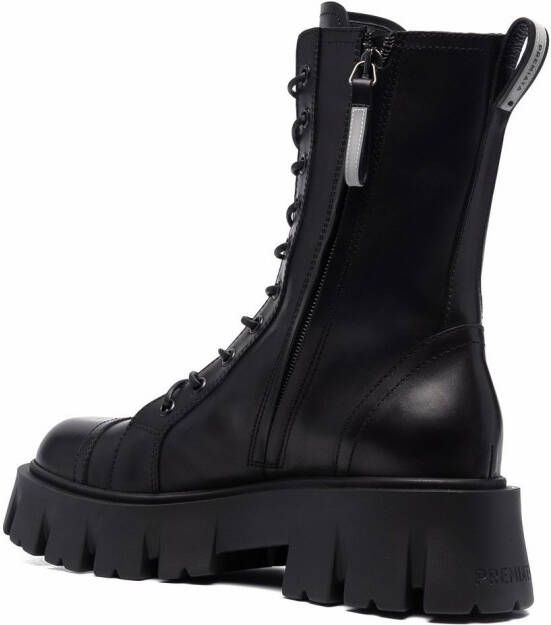 Premiata lace-up chunky ankle boots Black