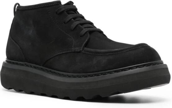 Premiata lace-up leather derby shoes Black