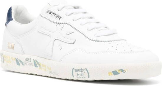 Premiata lace-up leather sneakers White