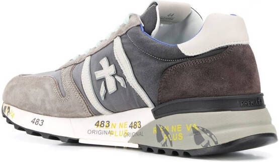 Premiata Lander stamped sole sneakers Grey