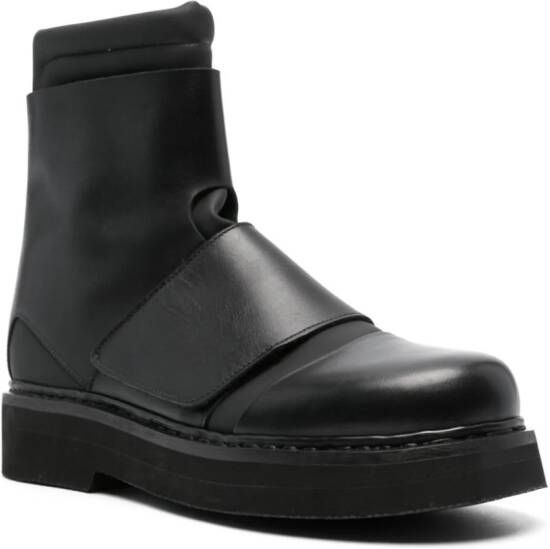 Premiata layered 60mm ankle boots Black