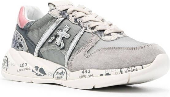 Premiata Layla low-top lace-up sneakers Grey