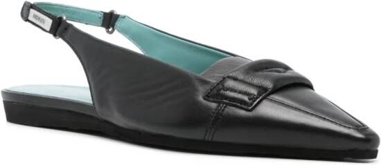 Premiata leather ballerina shoes Black