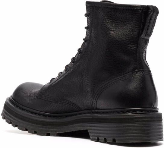 Premiata leather lace-up boots Black
