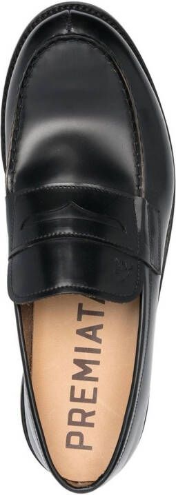 Premiata leather loafer shoes Black