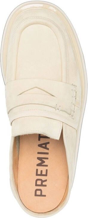 Premiata leather loafer slippers Neutrals
