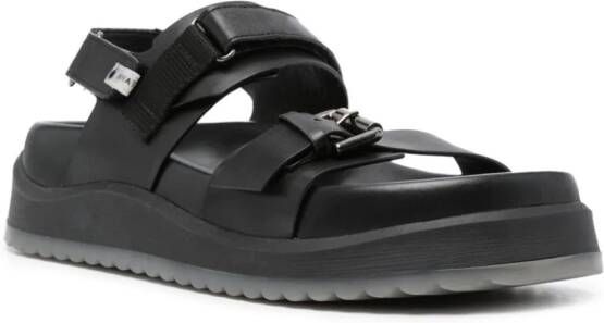 Premiata leather platform sandals Black