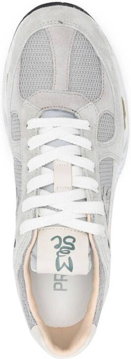 Premiata logo-patch lace-up sneakers Grey