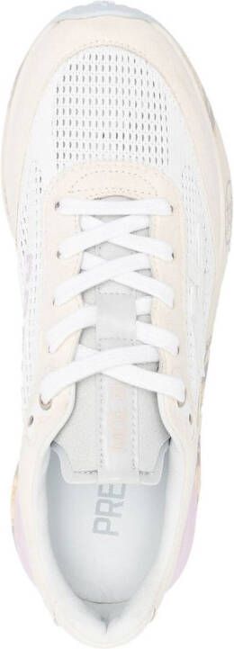 Premiata logo-patch lace-up sneakers Neutrals