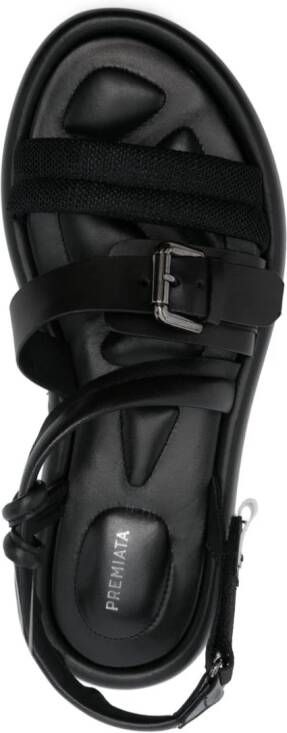 Premiata logo-tag leather sandals Black