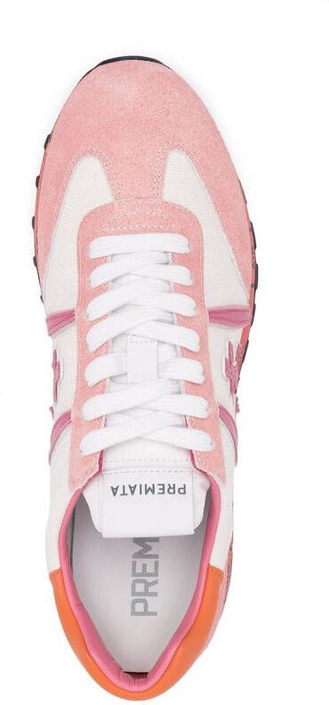 Premiata low-top suede sneakers Pink