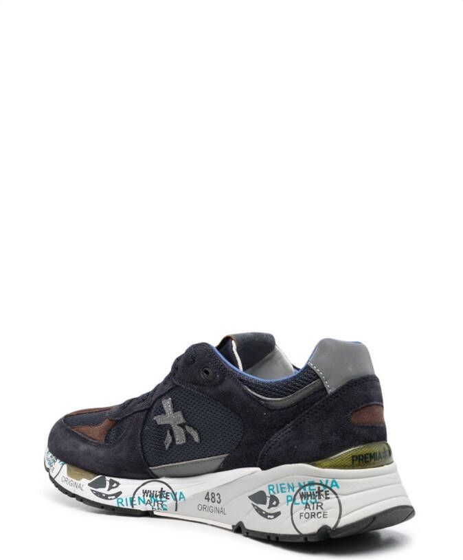 Premiata Mase panelled low-top sneakers Blue