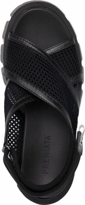 Premiata mesh-strap detail sandals Black