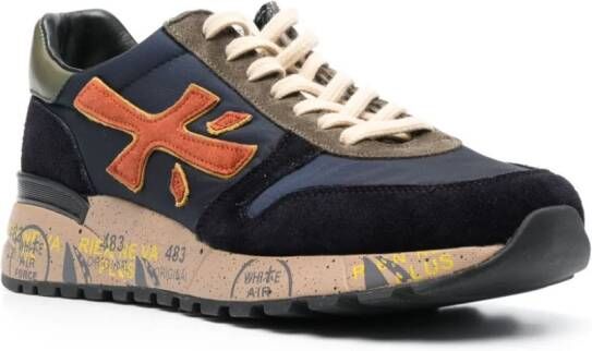 Premiata Mick panelled leather sneakers Blue