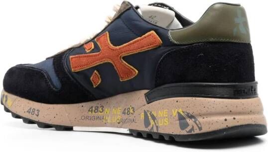 Premiata Mick panelled leather sneakers Blue