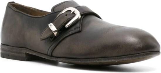 Premiata Mono Fibbia leather monk shoes Black