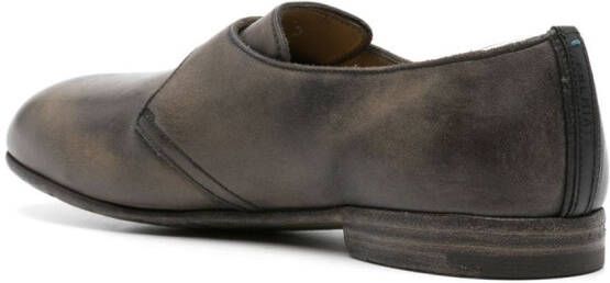 Premiata Mono Fibbia leather monk shoes Black