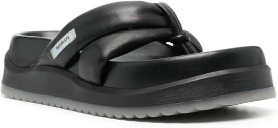 Premiata padded-design leather sandals Black